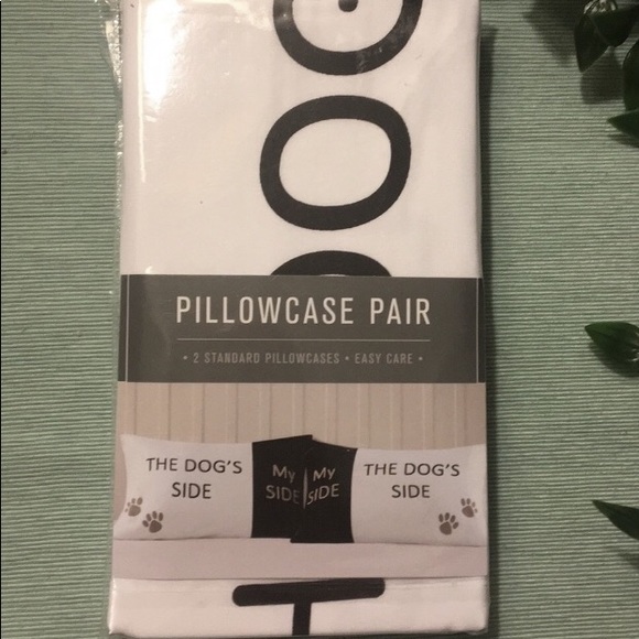 🐶 THE DOG’S SIDE & MY SIDE Pillowcase Pair 🐶 - Picture 1 of 3